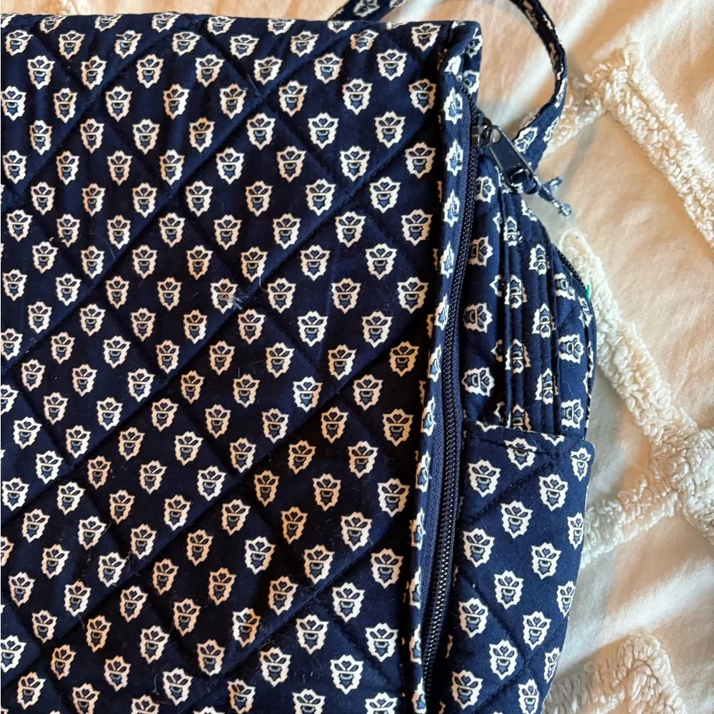 Block Print Pierre Deux Navy Diaper bag- vintage like new condition French